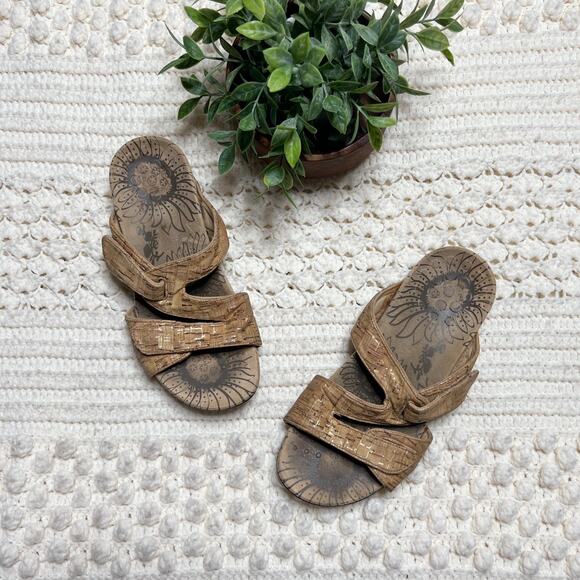 VIONIC Women's 8 Lauren Cork Slide Strappy Sandal Comfort Shoe Tan Sunflower - Picture 2 of 9